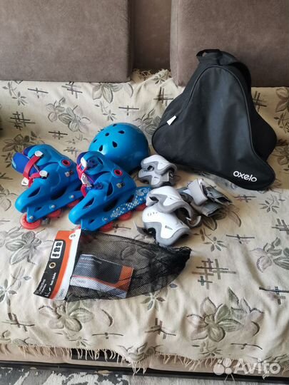 Роликовые коньки детские и защита