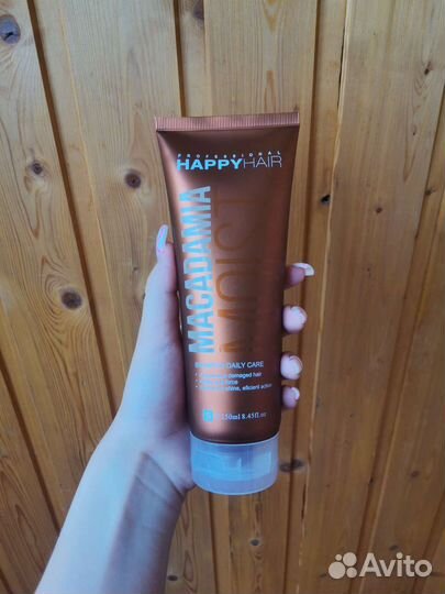 Безсульфатный шампунь Happy Hair Macadamia Moist