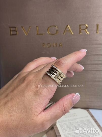 Кольцо bvlgari B zero желтое золото 750