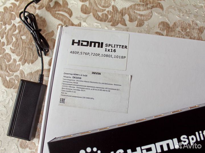 Hdmi сплиттер Invin DK1016 1x16 (Новый)