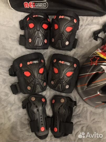Ролики с комплектом защиты reaction детские