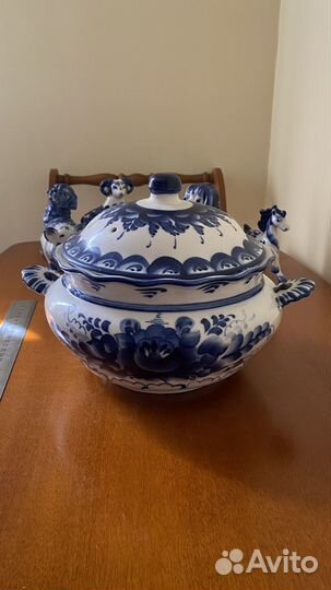 Суповница Гжель