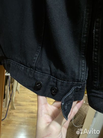 Джинсовая куртка (бомбер) с мехом