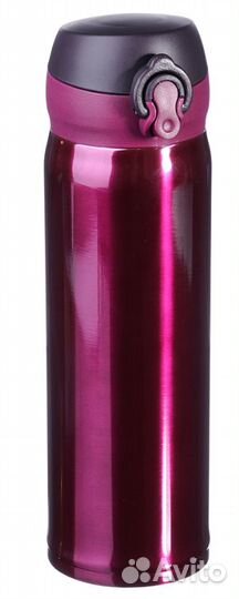 Кружка термос 0, 45л, с крышкой на защелке, сталь