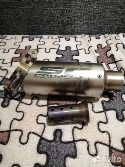 Глушитель на мото прямоток с дБ киллером