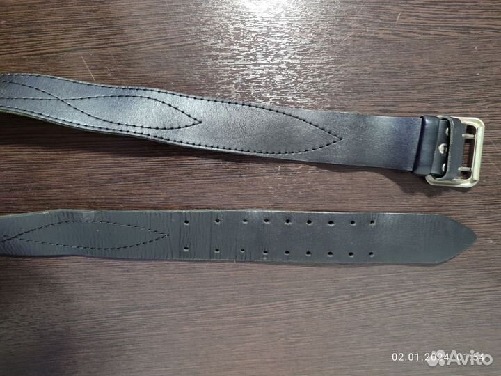 Мужской кожаный ремень партупей