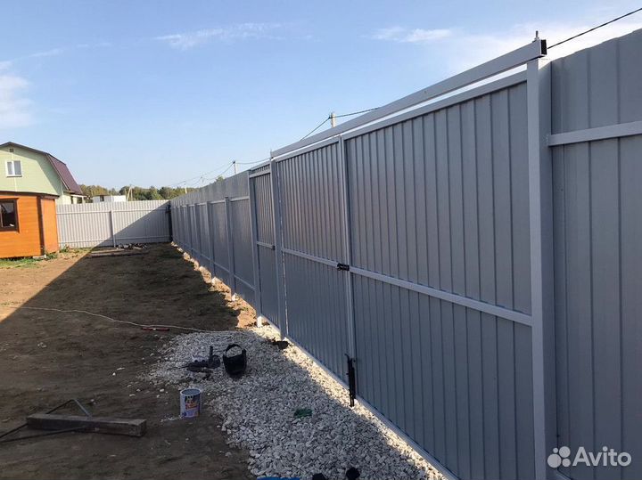 Заборы из профнастила / забор под ключ / заборы