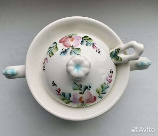 Заварочный чайник и сахарница фарфор