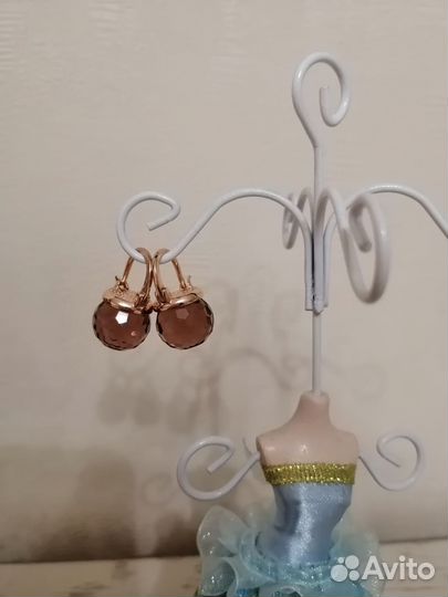 Серьги с позолотой