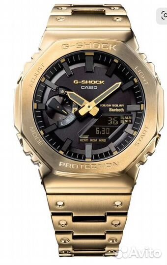 Часы casio G shock B2100 9A Золотой октагон