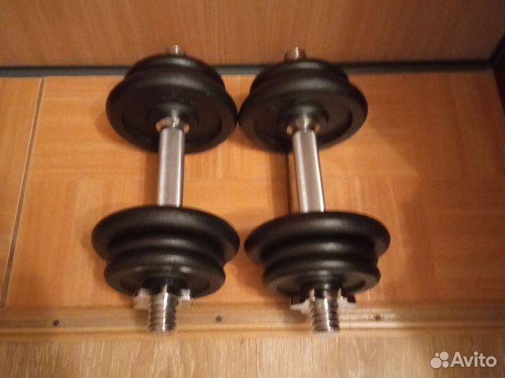 Гантели разборные 2х10кг, в кейсе, новые