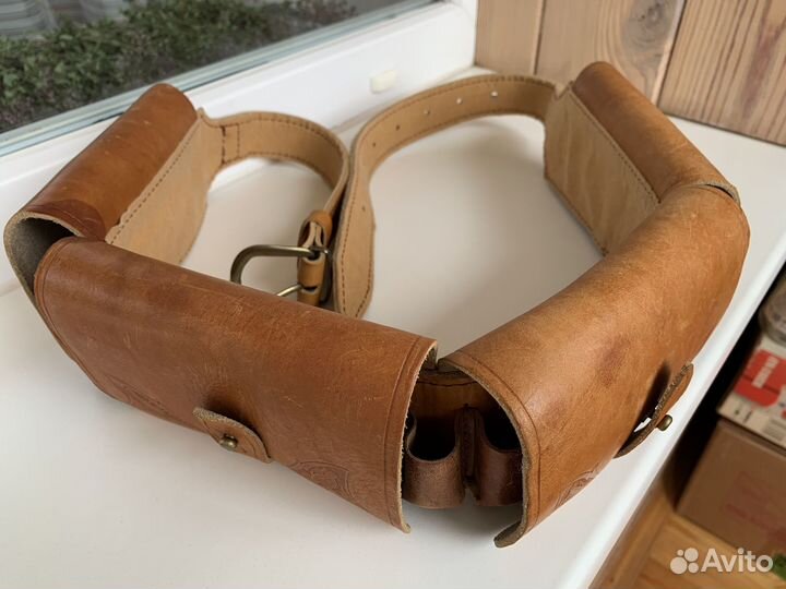 Патронташ на пояс Holster нат. кожа