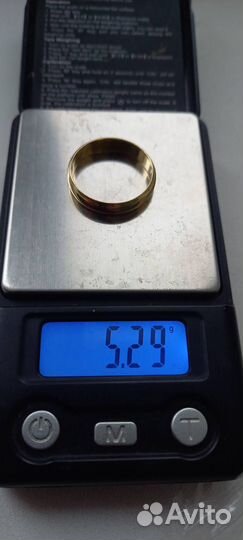 Золотое обручальное кольцо 750 пробы 5.29 гр