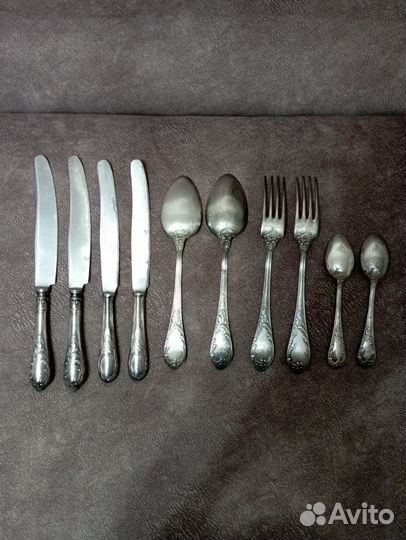 Мельхиоровые ножи, ложки, вилки СССР, 60-ые годы