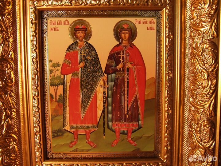 Икона Святые Борис и Глеб