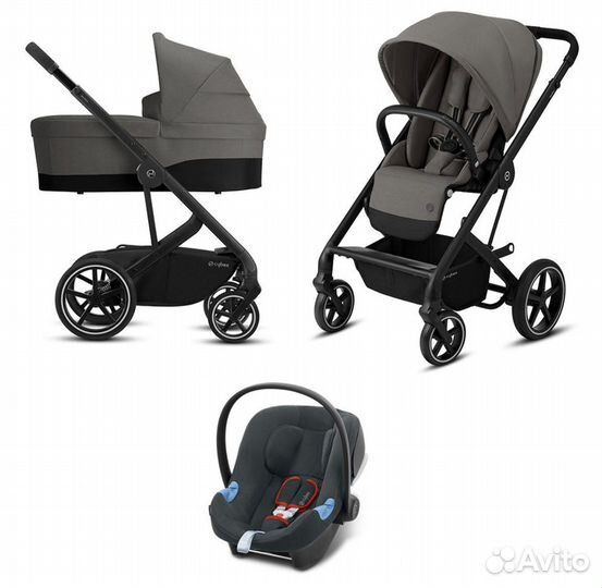 Детская коляска Cybex Balios S Lux 3 в 1 Soho Grey