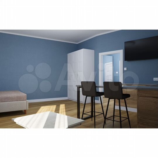 Квартира-студия, 41,3 м², 4/5 эт.