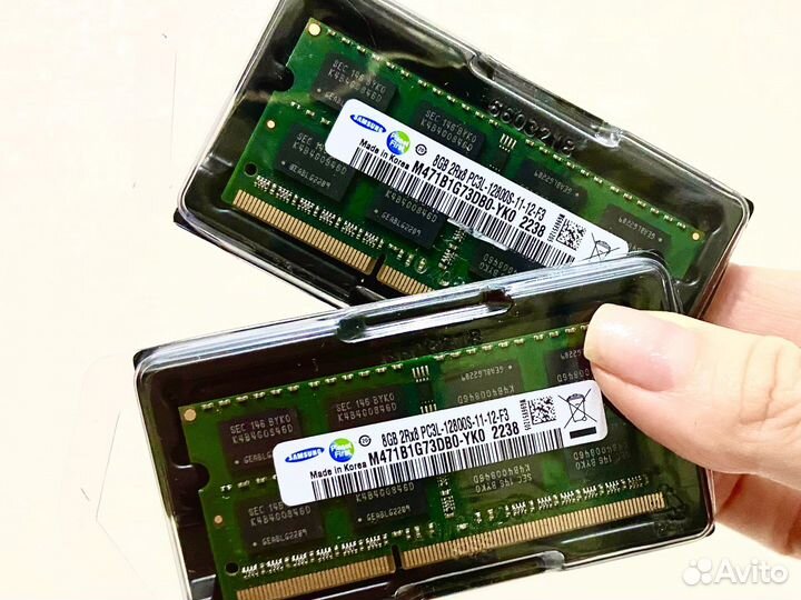 Оперативная память 16гб ddr3l 2 по 8 новая