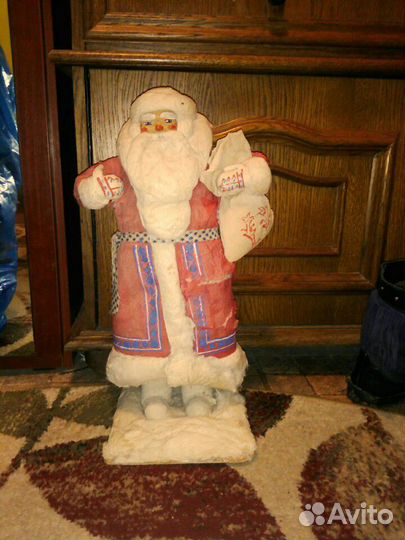 Дед Мороз СССР ватный есть дефекты по бумаги