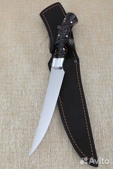 Нож Шеф № 6 сталь 95Х18 рукоять акрил коричневый