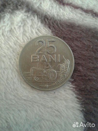 Монета 25 bani 1966г