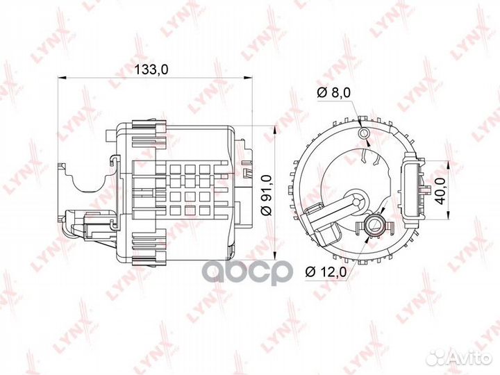 Фильтр топливный LF364M lynxauto