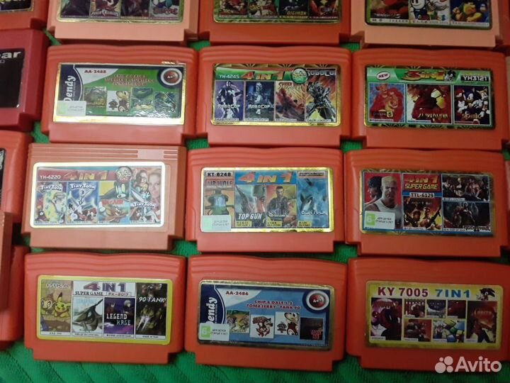 Картриджи с играми(Dendy,Sega)