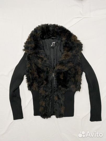 Кофта с мехом y2k винтаж