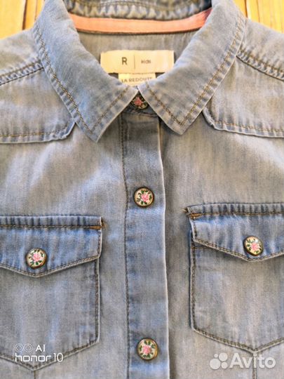 Рубашка джинсовая для сестрёнок