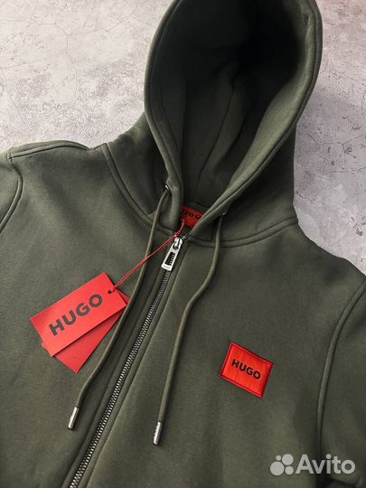 Зип худи Hugo Boss зеленое новое