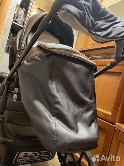 Коляска 2в1 Pituso Luna Кожа Black