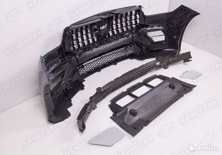 Бампер передний хром Mercedes GLE Coupe 167