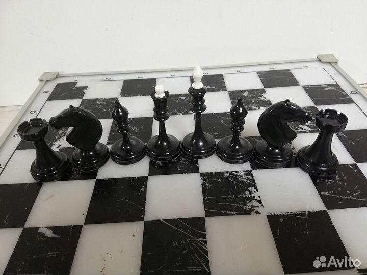 Шахматы СССР пластиковая доска с карманами