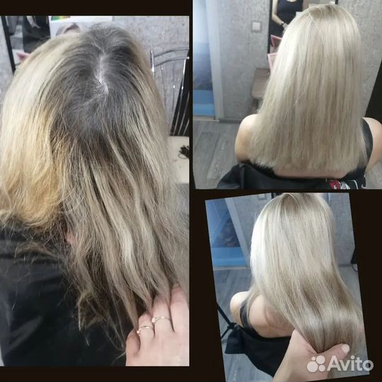 Мелирование волос на дому, окрашивание, стрижки