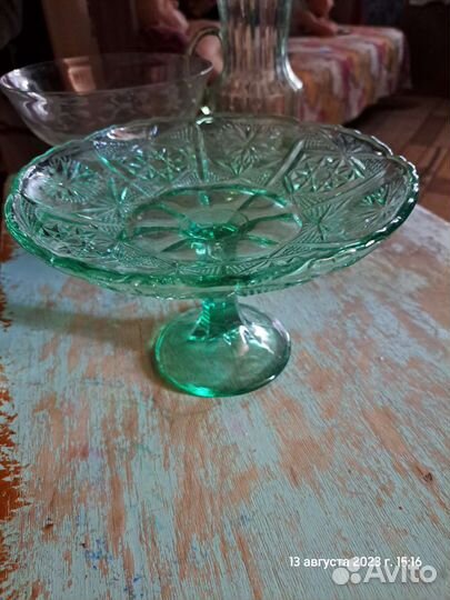 Ваза для фруктов на ножке СССР