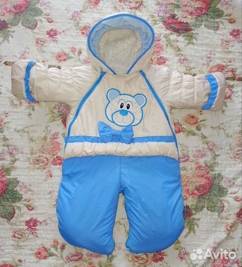 Комбинезон-трансформер от 0 до 1.5 лет+ шапка