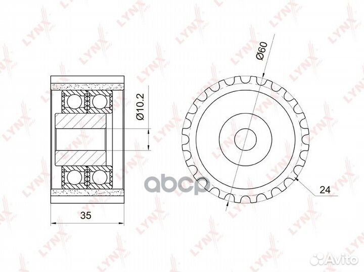 Ролик ремня грм subaru impresa/forester 1.6-2.5