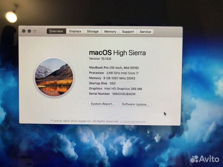 Macbook pro 15 2010