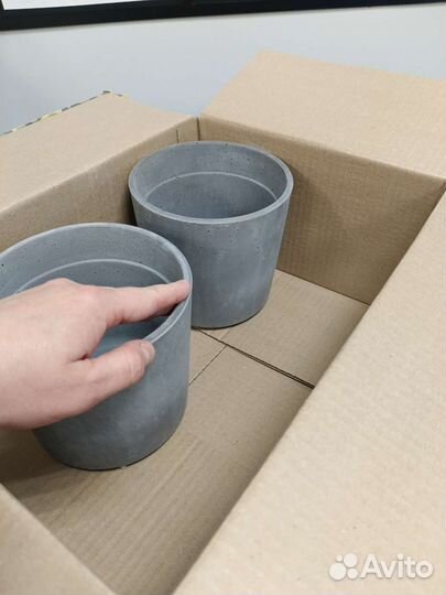 Кашпо из бетона. Бетонное кашпо