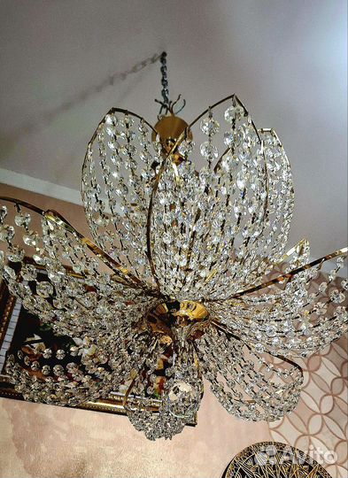 Люстра хрустальная. Чехословакия