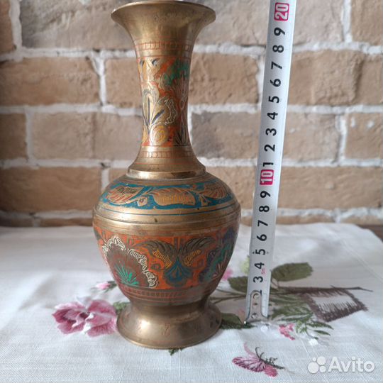 Винтаж, латунные ваза, Индия