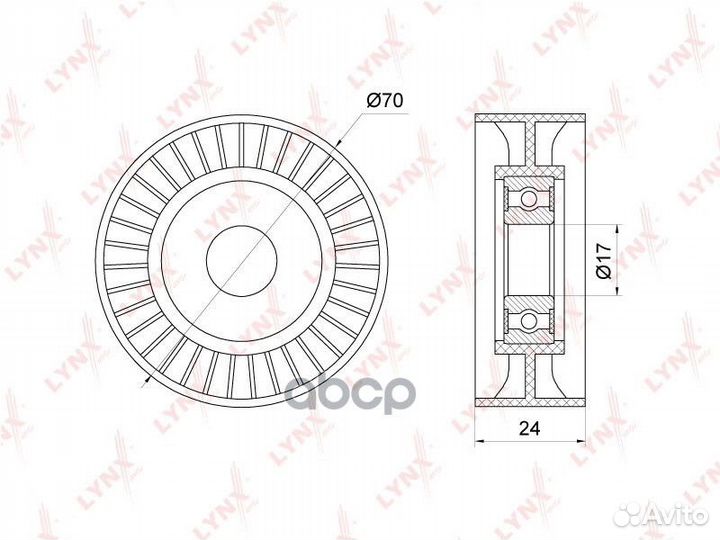 Ролик натяжной навесного оборудования LCV PB514