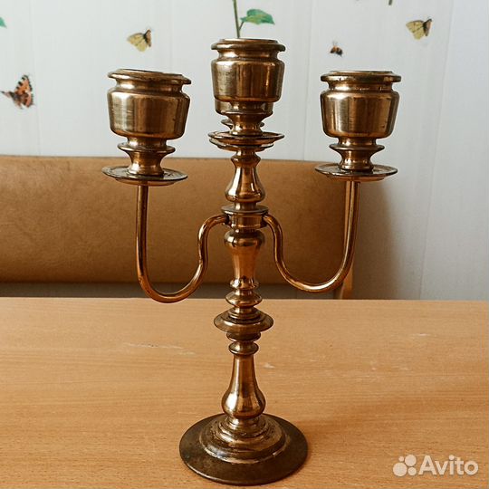 Подсвечник. Латунь. Оникс. Алюминий. СССР