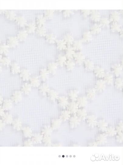 Тюль с вышивкой ромб