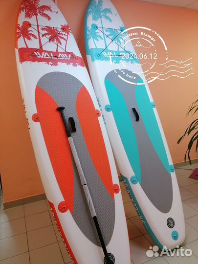 Сап борд новый, надувная доска walaw 320