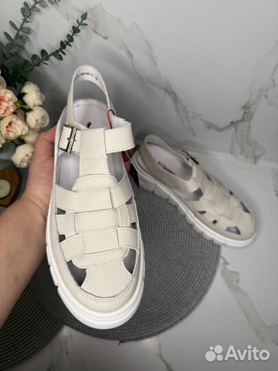 Сандалии женские кожаные Новые El Tempo беж