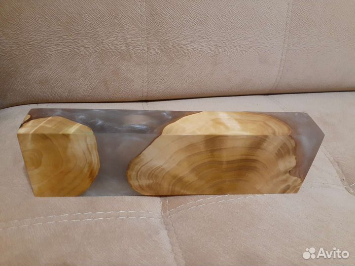 Подсвечник смола дерево