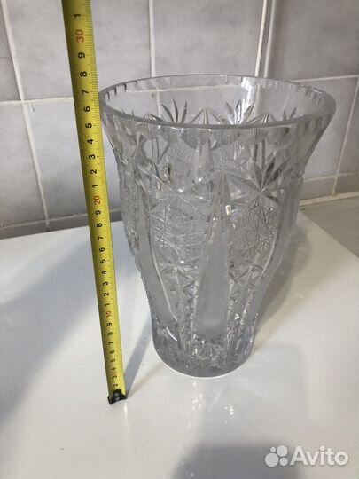 Ваза для цветов хрустальная