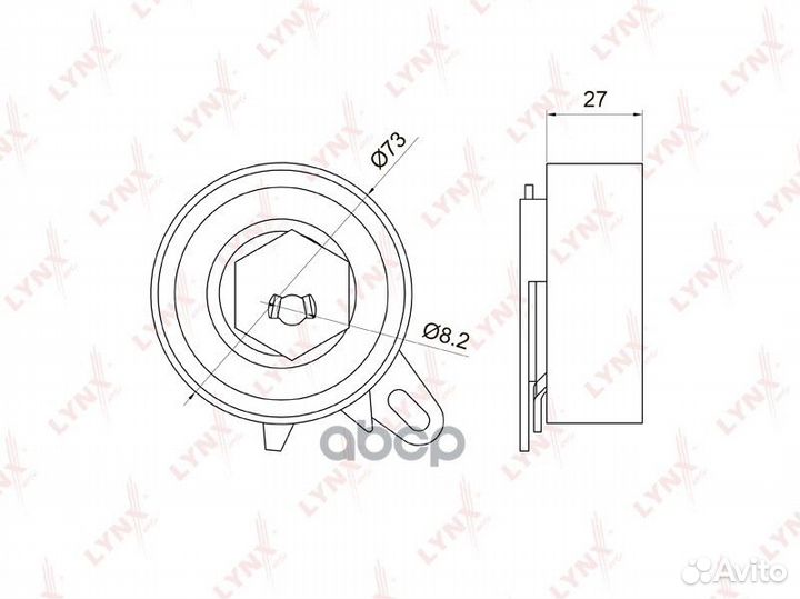 Ролик натяжной ремня грм PB1069 lynxauto