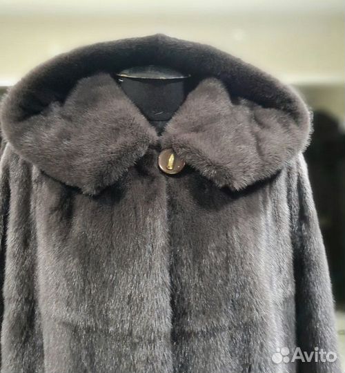 Шуба норковая с капюшоном новая 64 66 размер